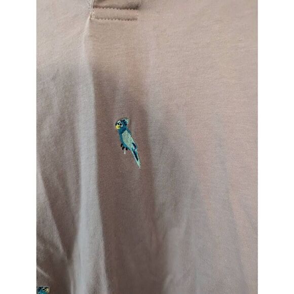 Ted Baker London Men’s 4 U.S. Large Parrot Short Sleeve Polo Shirt Mauve Pink - Picture 3 of 6